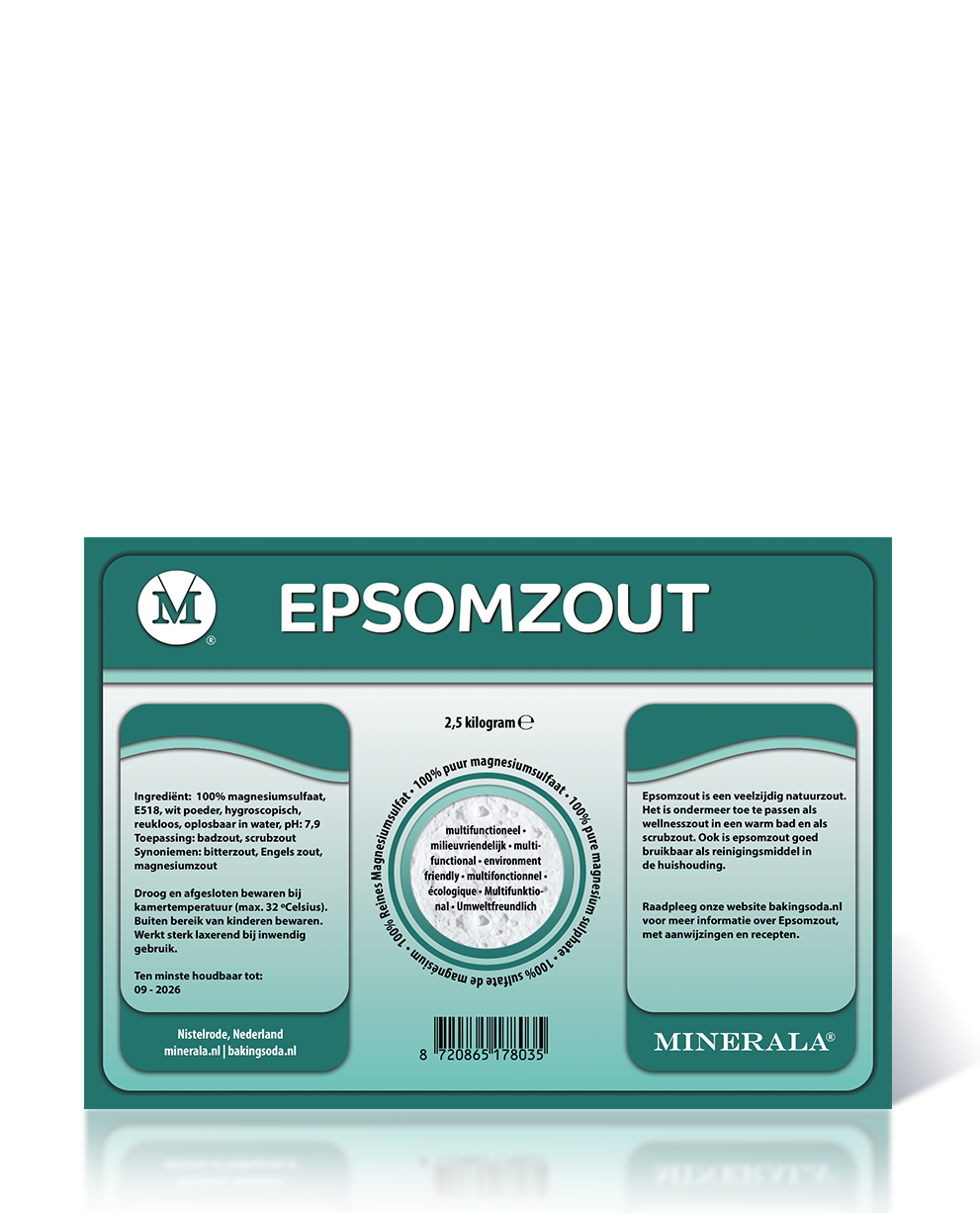 Minerala Basics - Epsomzout 2,5kilo. Baking Soda NL, Nistelrode